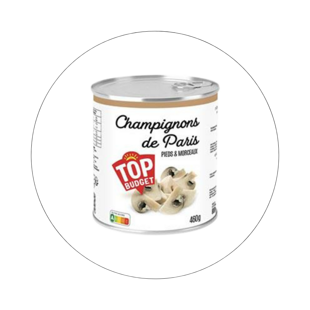 TOP BUDGET - Champignons de Paris Pieds et morceaux / réf. 41216075