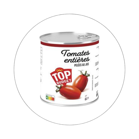TOP BUDGET - Tomates Pelées / réf. 41213030